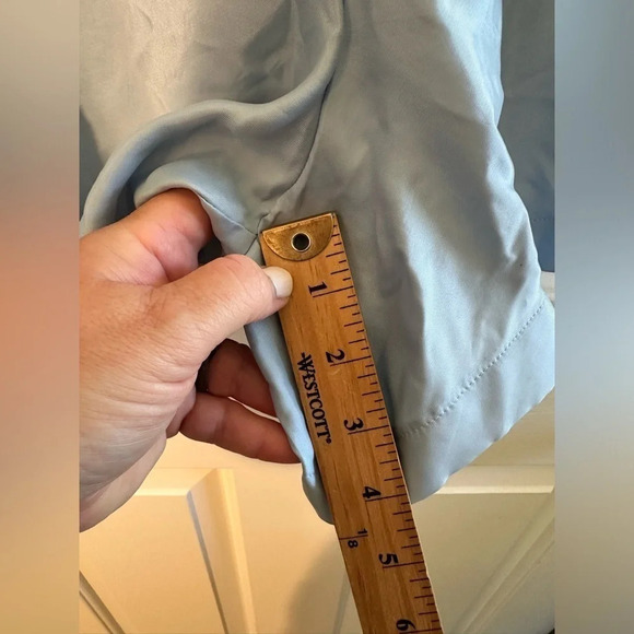 NWT ATHLETA Calm Cool Short Quarry Blue XS Silky Bridal Loungewear - Picture 11 of 15